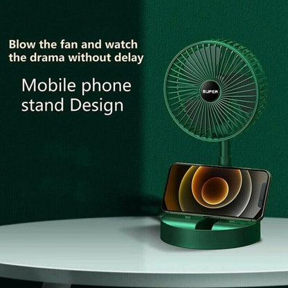 Rechargeable Telescopic Folding Table Fan (3 Speed)