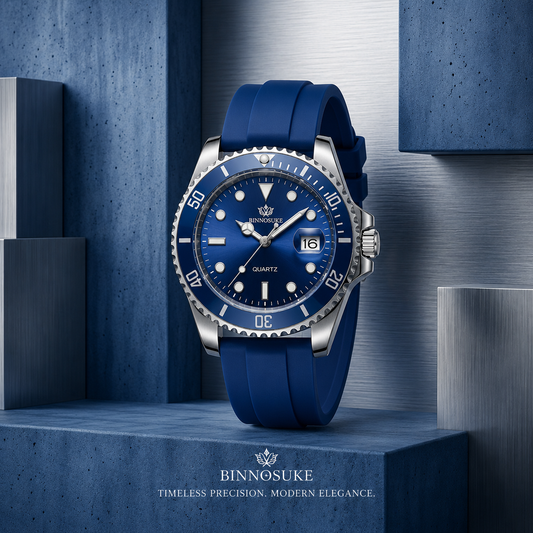 Men’s Luxury Sports Wristwatch – Stylish Design with Durable Silicone Strap | Blue