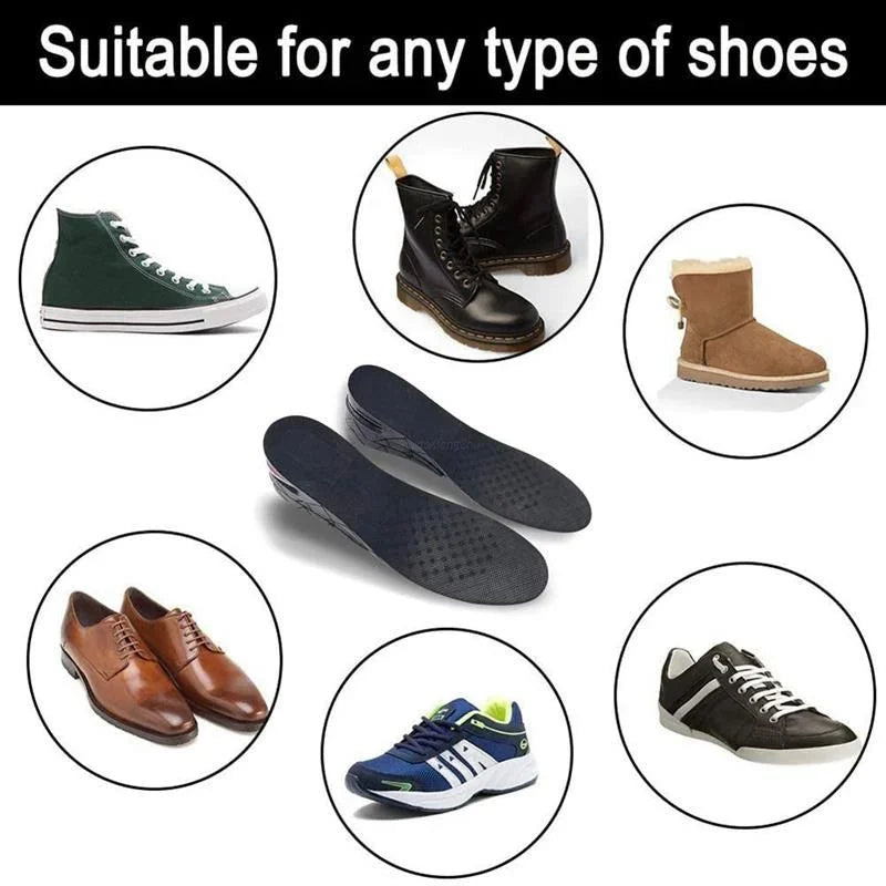 4 Layer Height Increase Insoles – Adjustable 3 cm to 9 cm | Soft, Comfortable & Shock-Absorbing | Elevator Shoe Inserts for Men & Women